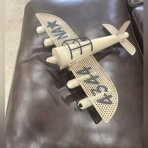 RESTORATION HARDWARE BABY & CHILD METAL DECORATIVE VINTAGE AIRPLANE